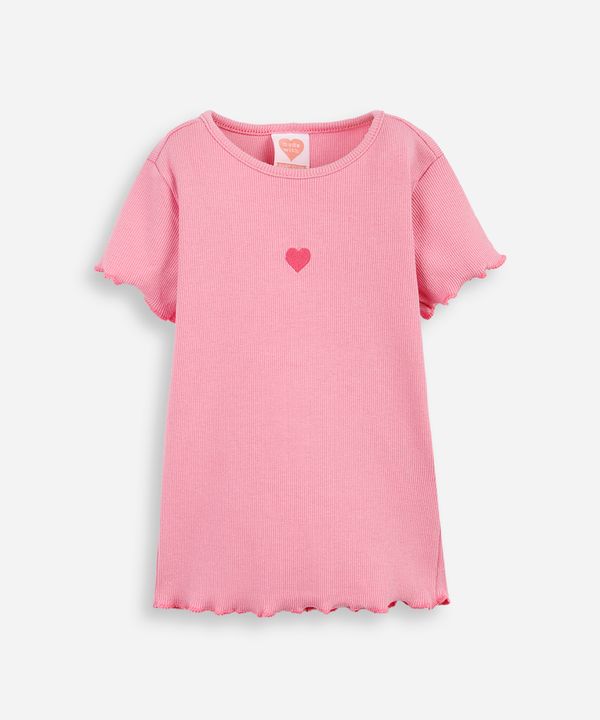 camiseta infantil ribana bordado rosa 3