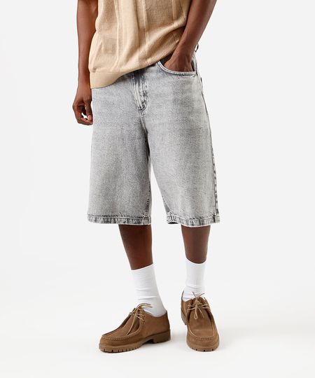 bermuda skater masculina jeans - grey jeans 46 bermuda skater masculina jeans - grey jeans 46