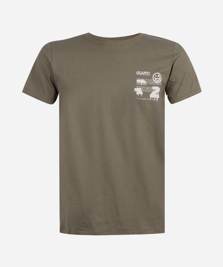 camiseta juvenil de algodão estampa grafite verde 10