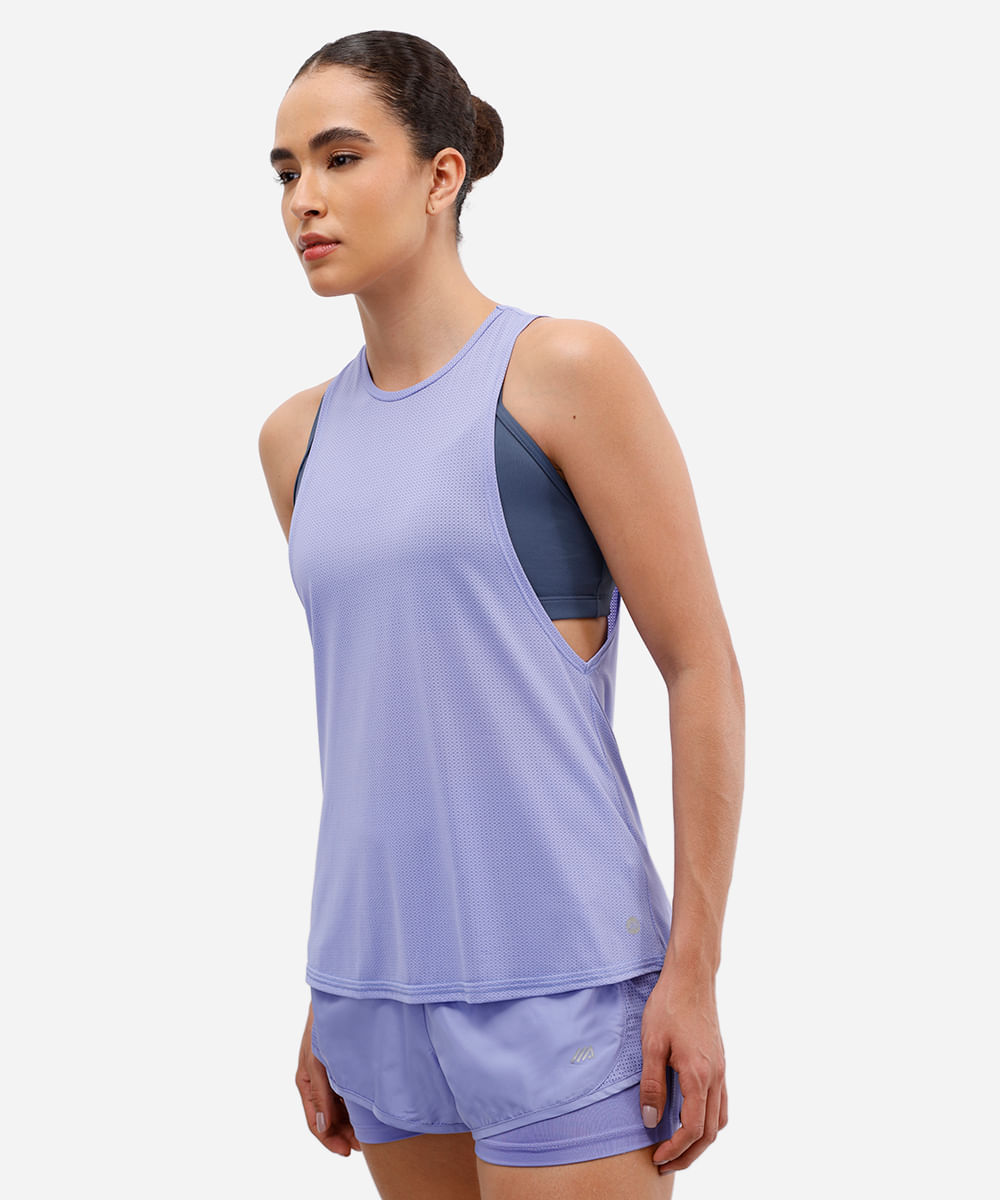 regata cavada com abertura esportiva ace roxa