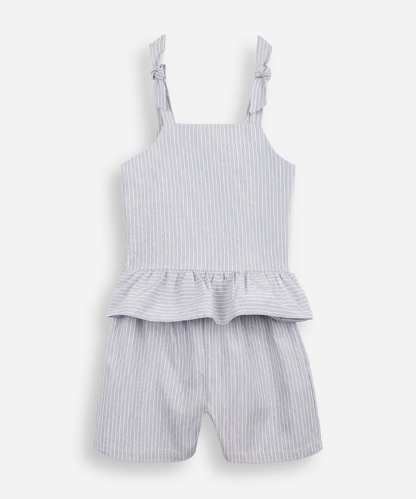 conjunto infantil curto com listrado peplum com laços azul 12