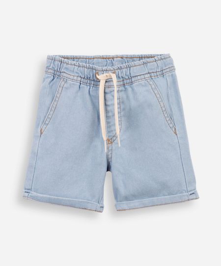 bermuda infantil malha denim azul 2 bermuda infantil malha denim azul 2