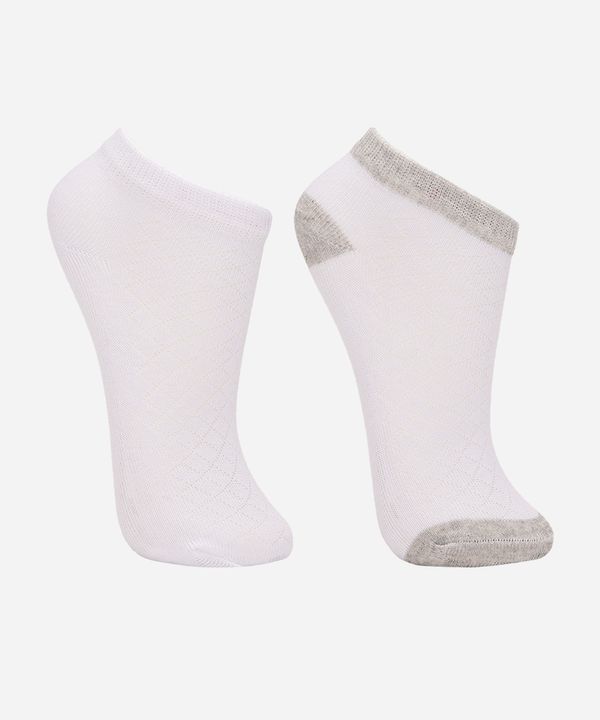 kit de 2 meias soquete infantil cinza 26-29
