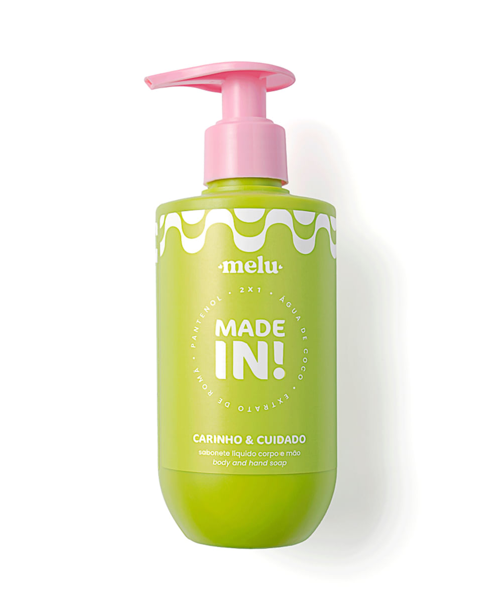 sabonete líquido corpo e mão melu by ruby rose carinho e cuidado made in rrb5101