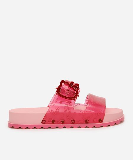 chinelo slide infantil hello kitty grendene rosa 26-27 chinelo slide infantil hello kitty grendene rosa 26-27
