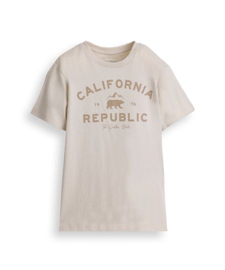 camiseta de algodão infantil califórnia bege 4 camiseta de algodão infantil califórnia bege 4