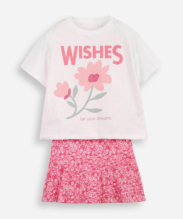 conjunto curto infantil de algodão flor colorido 6