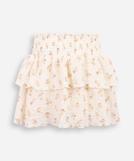 short saia infantil com babados e lastex liberty bege 4 short saia infantil com babados e lastex liberty bege 4