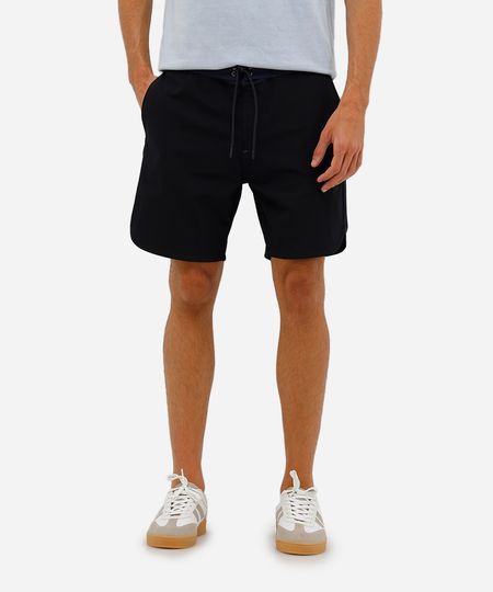 short boardshort masculino com recorte lateral azul marinho 42