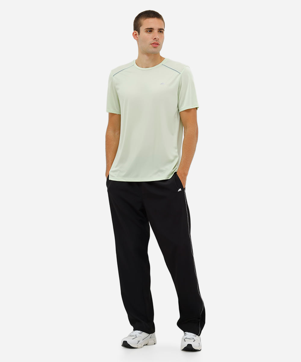calça masculina esportiva ace com nervuras preta