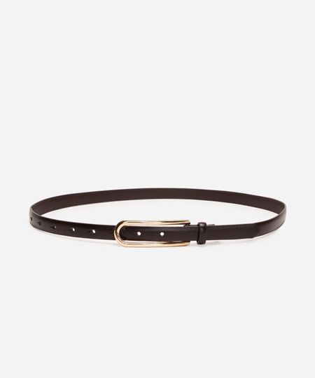 cinto fino com fivela alongada marrom 105CM cinto fino com fivela alongada marrom 105CM