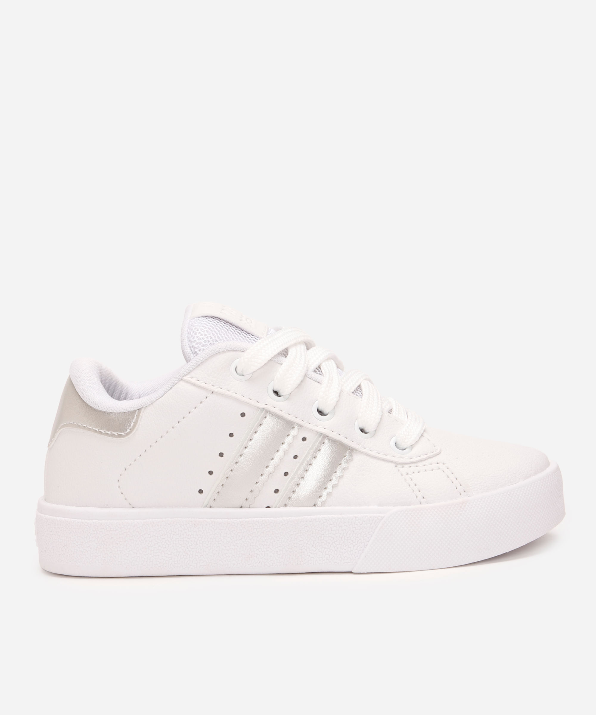 tênis casual infantil com recortes ollie branco