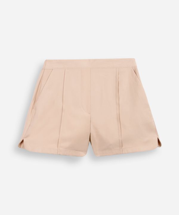 short de alfaiataria juvenil com nervura - areia 16