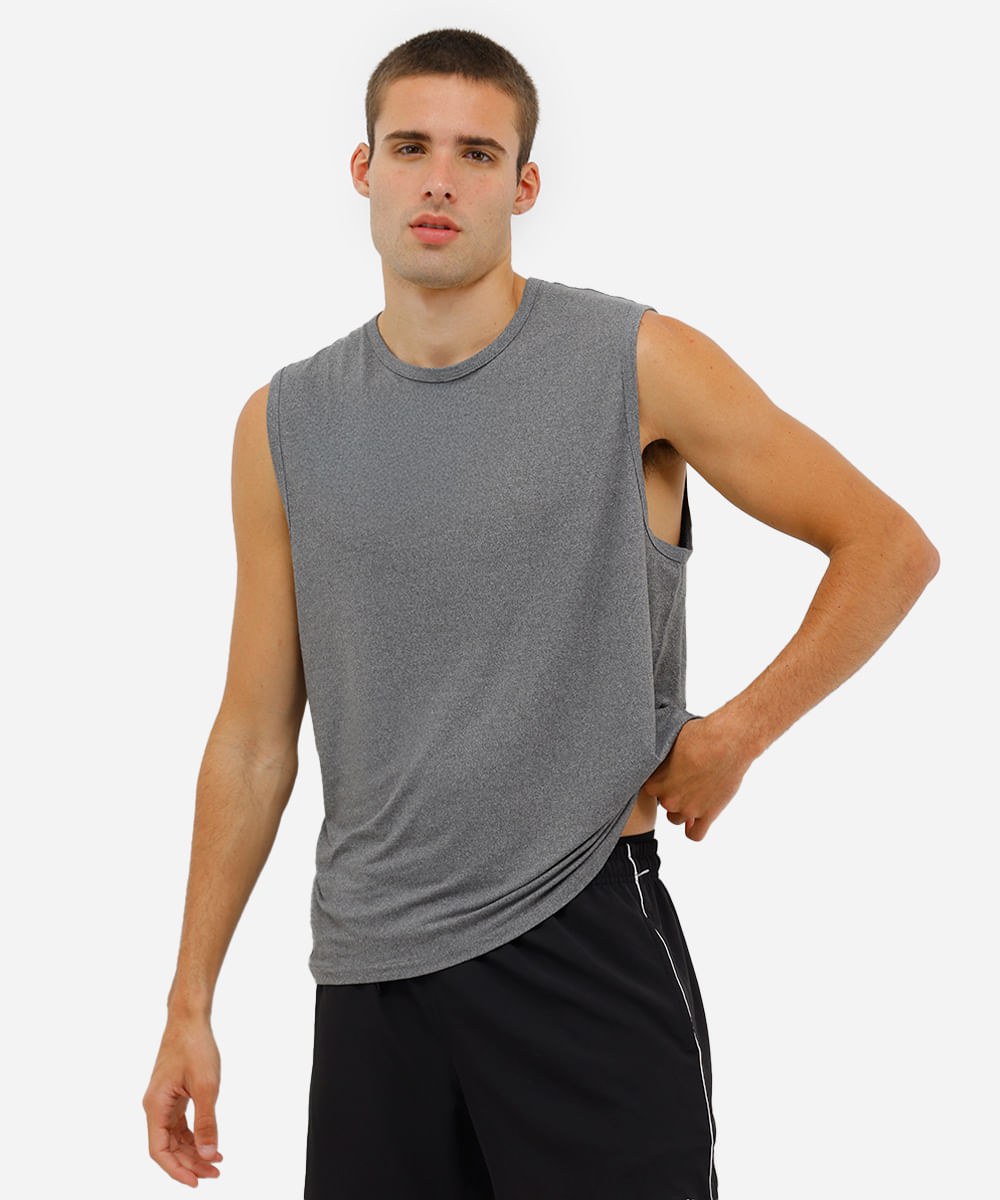 regata masculina esportiva ace cinza
