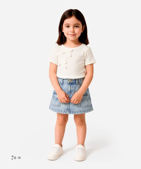 short saia infantil jeans cargo azul 4 short saia infantil jeans cargo azul 4