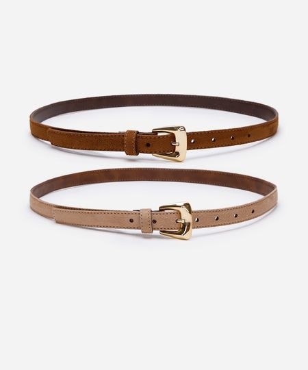 kit de 2 cintos finos texturizados colorido 85CM kit de 2 cintos finos texturizados colorido 85CM