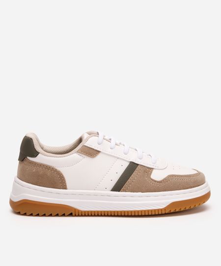 tênis infantil com recortes ace branco 32 tênis infantil com recortes ace branco 32