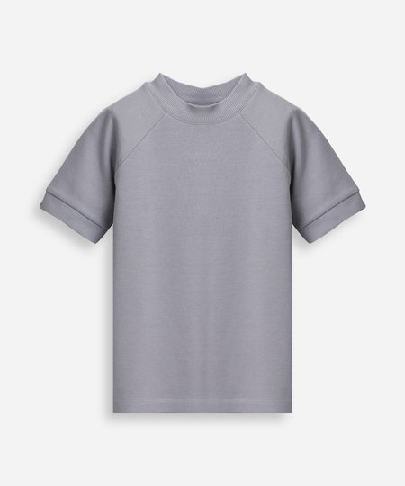 camiseta infantil slim raglan  cinza 6 camiseta infantil slim raglan  cinza 6