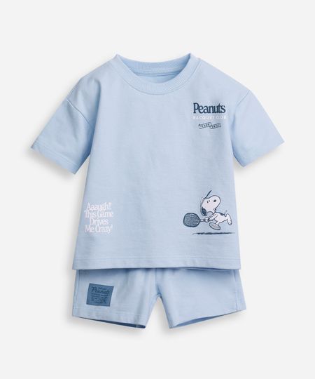 conjunto infantil curto snoopy azul 5 conjunto infantil curto snoopy azul 5