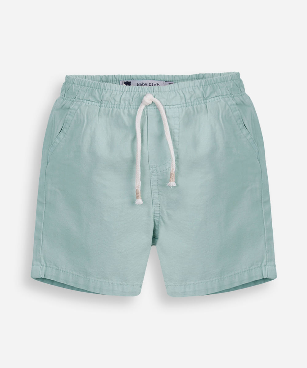 bermuda infantil sarja stone verde