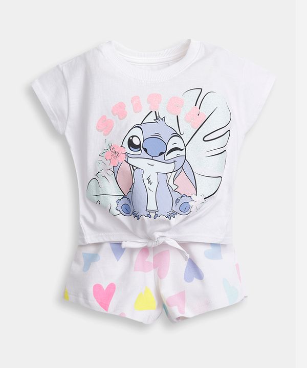 conjunto infantil curto stitch moletinho colorido 2