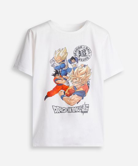 camiseta infantil dragon ball off white 16