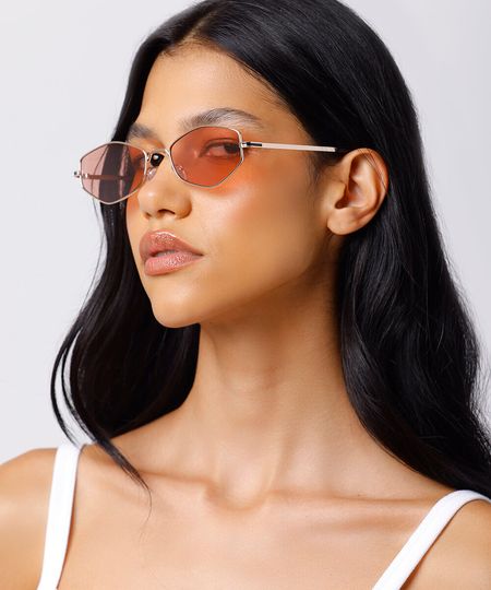 óculos de sol oval mindset dourado UNICO óculos de sol oval mindset dourado UNICO