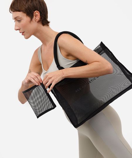 bolsa tote de tela esportiva ace preta UNICO bolsa tote de tela esportiva ace preta UNICO