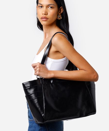 bolsa shopper mindset preta UNICO