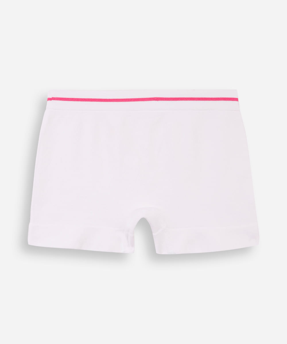 calcinha boyshort infantil sem costura lupo branco