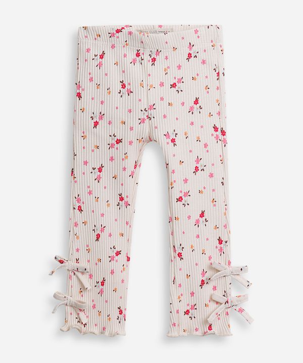 calça infantil flare estampada com laços colorido 1