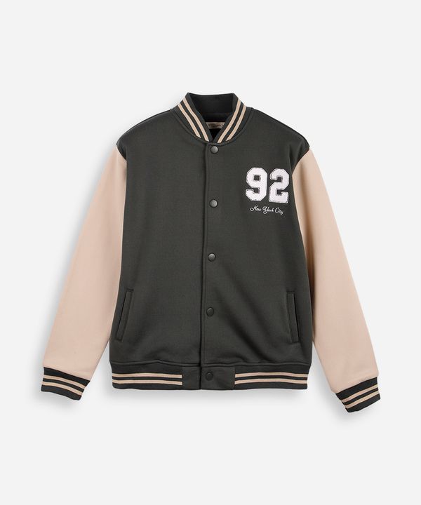 jaqueta bomber juvenil ovesized em moletom verde 12