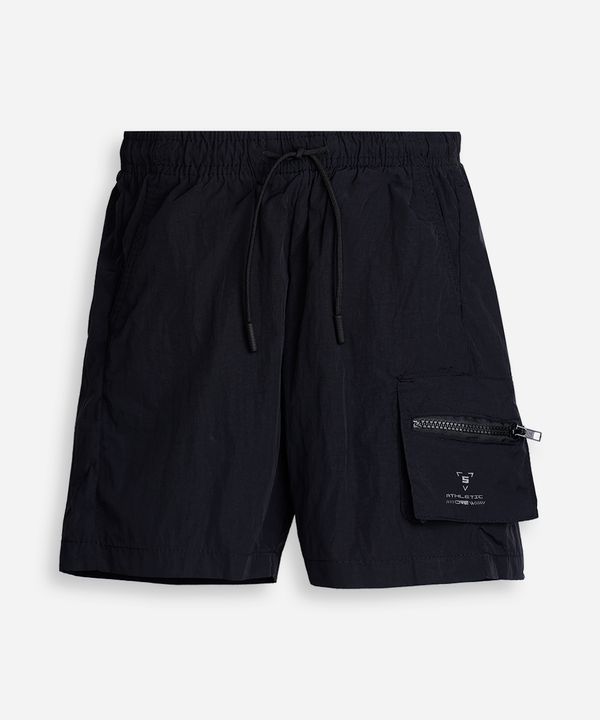 bermuda infantil cargo tactel preta 10