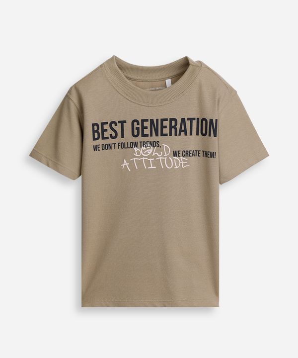 t-shirt infantil manga curta lettering best generation verde 8