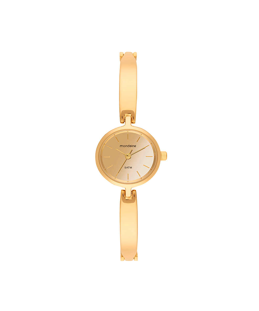 relógio feminino mondaine analógico 32907lpmvdm1 dourado