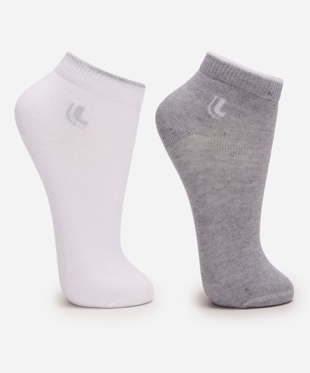 kit de 2 meias infantis cano curto lupo colorido 30-36 kit de 2 meias infantis cano curto lupo colorido 30-36