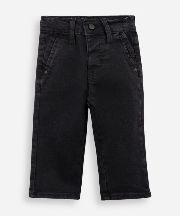 calça infantil jeans relaxed preta 3