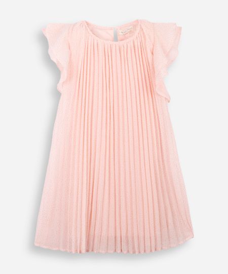 vestido infantil plissado com brilhos rosa 10 vestido infantil plissado com brilhos rosa 10