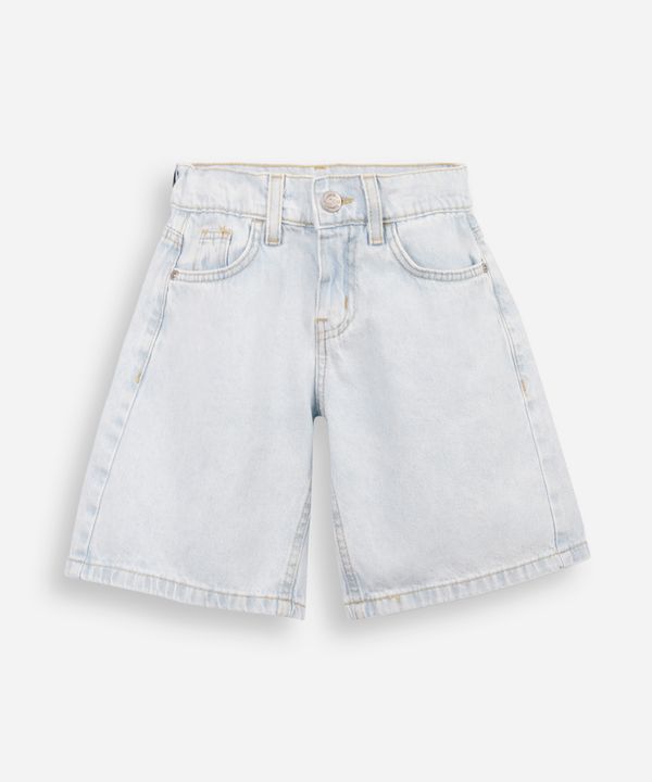 bermuda baggy infantil jeans azul 4