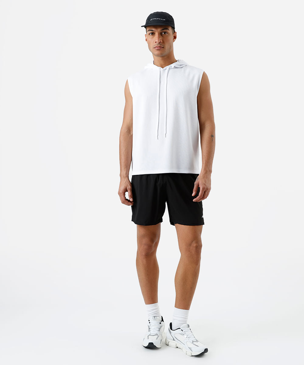 short masculino esportivo ace com bermuda interna e refletivos preto