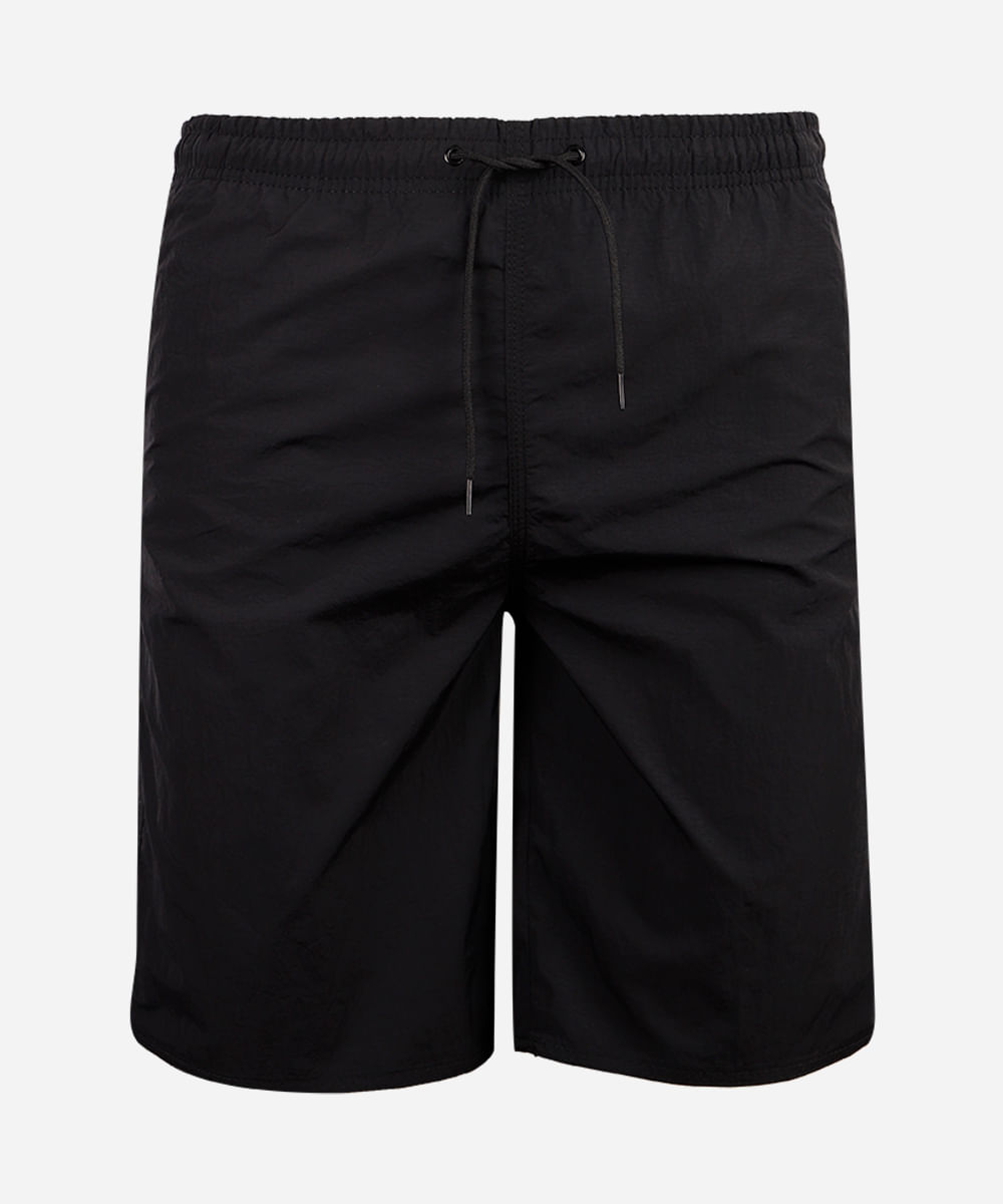 bermuda juvenil boardshorts com cós elástico preta