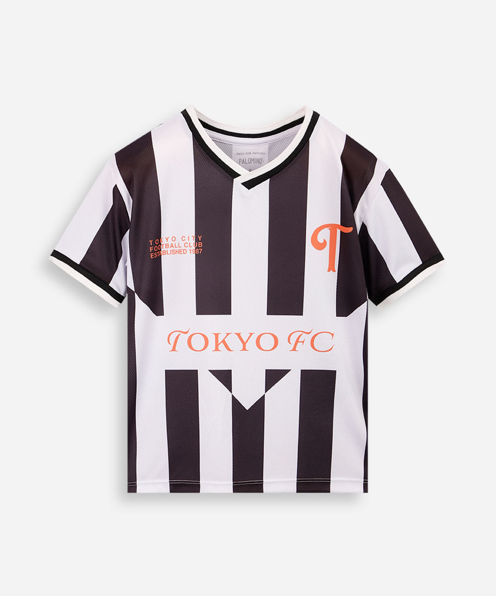 camiseta infantil futebol tokyo listrada colorido