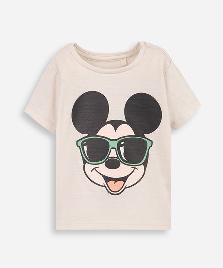 camiseta infantil texturizada mickey bege 3 camiseta infantil texturizada mickey bege 3