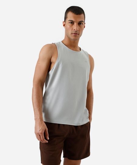 regata nadador masculina esportiva ace com refletivo texturizada cinza M regata nadador masculina esportiva ace com refletivo texturizada cinza M