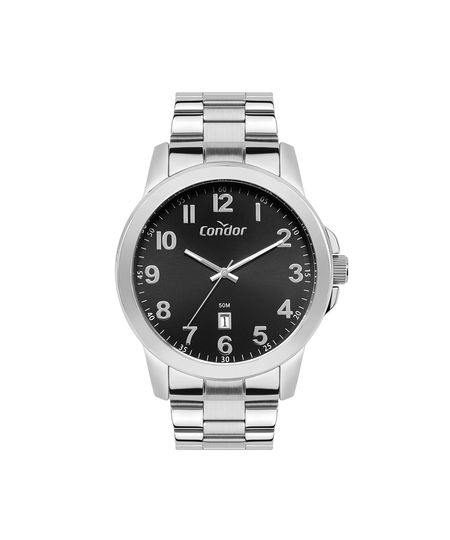 kit relógio masculino condor analógico calendário co2115naok4p prateado UNICO kit relógio masculino condor analógico calendário co2115naok4p prateado UNICO