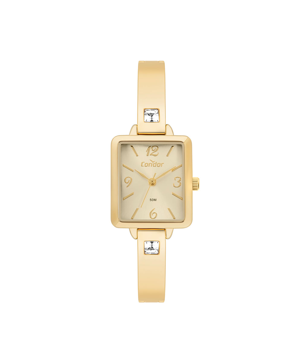 relógio feminino condor analógico co2035nqe5d dourado