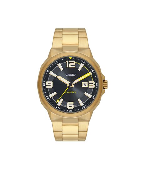 relógio masculino orient analógico calendário mgss1302p2kx dourado UNICO