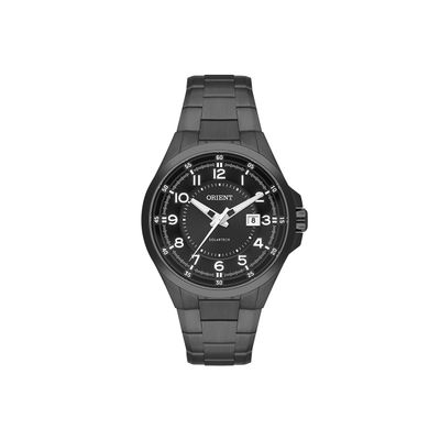 relógio masculino orient solartech analógico calendário mpss1054 p2px preto