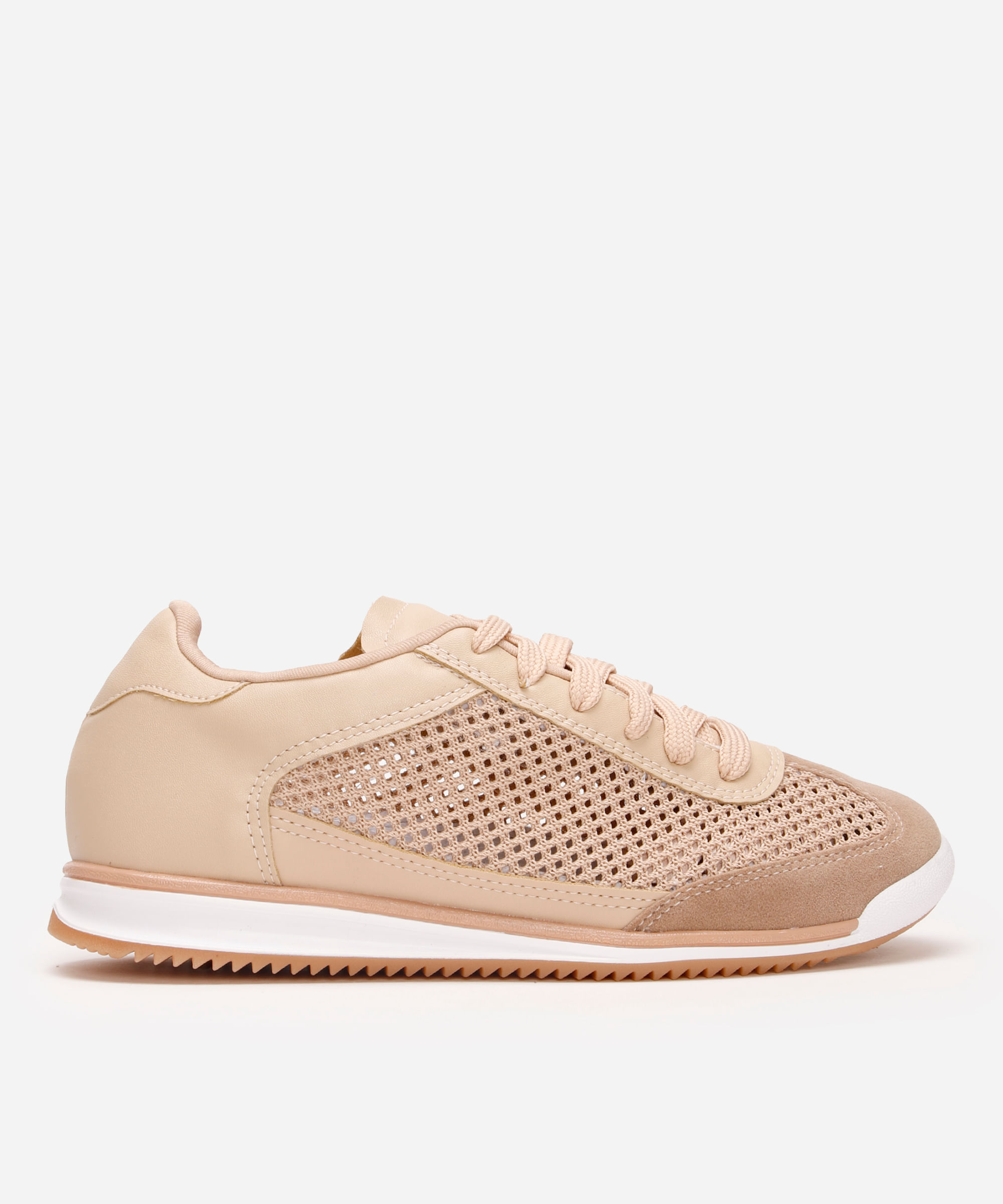 tênis feminino jogging com telinha ace nude