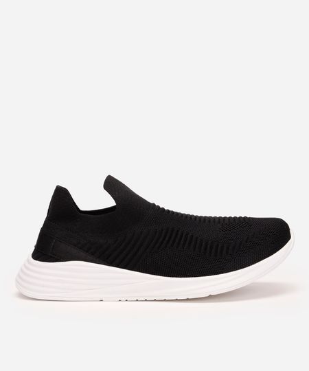 tênis knit esportivo ace texturizado preto 39 tênis knit esportivo ace texturizado preto 39